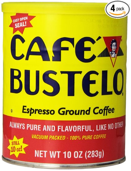 Café Bustelo Coffee Espresso, 10 Ounce Cans (Pack of 4)