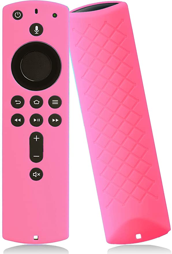Cover for All-New Alexa Voice Remote for Fire TV Stick 4K, Fire TV Stick (2nd Gen), Fire TV (3rd Gen) Shockproof Protective Silicone Case (Coral)