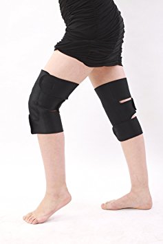 "NMT Knee Brace" ~ Arthritis and Knee Pain ~ Physical Therapy ~ New Natural Tourmaline Remedy for Joint Pain and Tendonitis Relief ~ Adjustable black device for Men & Women ~ Size "XX-Large."