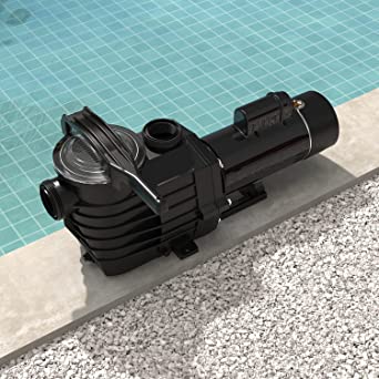RIO Pool Pump 2.5 HP 6240 GPH Powerful Self Priming Dual Speed in Swimming Pool Pumps 2'' NPT Fitting Water Pump with Strainer Basket, Black