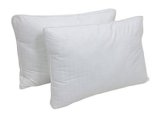 Set of 2 - HQ - Down Alternative Pillows - 100 Cotton Dobby Fabric - Standard Size - Exclusively by Blowout Bedding RN 142035