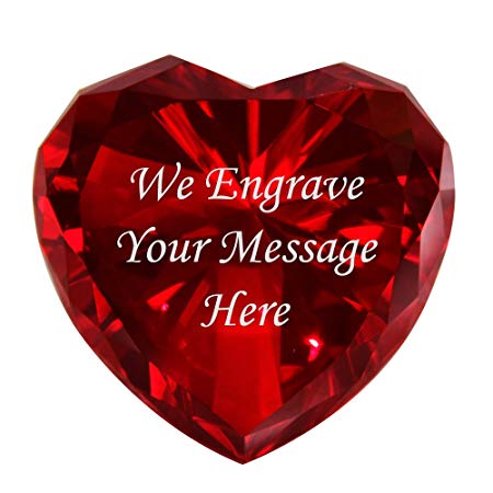 Personalized Custom Engraved Crystal Diamonds (RED)