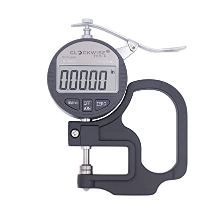 DTNR-0055 Electronic Digital Dial Thickness Gauge 0-0.4 inch/10mm 0.00005" Resolution Measuring Tool