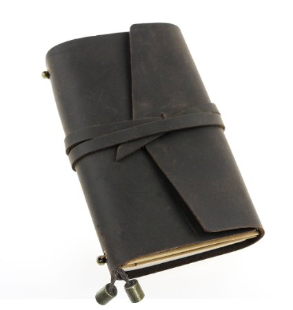 HM&LN Journal Notebook Refillable Lined Paper Handmade Vintage Dairy Traveler's Notebook Strap