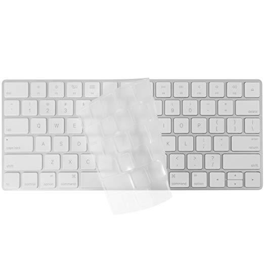 Macally Keyboard Cover Skin for Apple Wireless Magic Keyboard Ultra Thin Clear Soft TPU Type Dust Proof Protector