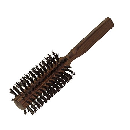 Bürstenhaus Redecker Wild Boar Bristle Round Hairbrush with Oiled Thermowood Handle, 8-5/8-Inches