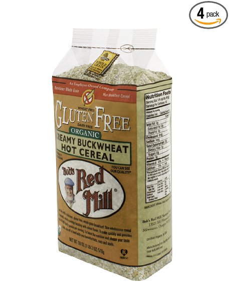 Bob's Red Mill Organic Gluten Free Creamy Buckwheat Hot Cereal, 18-Ounce (Pack of 4)