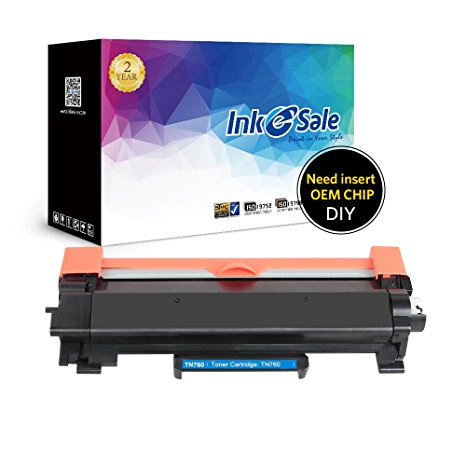 (Without CHIP) INK E-SALE Compatible Brother TN730 TN760 Toner Cartridge High Yield for Brother HL-L2350DW L2390DW L2395DW HL-L2370DW HL-L2370DWXL DCP-L2550DW MFC-L2710DW MFC-L2730DW Printer