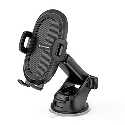 ACCGUYS Universal Car Phone Mount, Cell Phone Holder for Car, Air Vent, Dashboard, Windshield with Quick Release Button Compatible with iPhone X//XR/Xs/Xs Max/8/8Plus, Samsung S10/9/8/7 and More.
