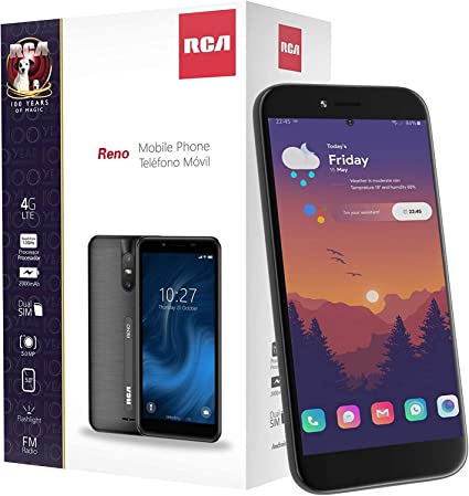 RCA Reno Smartphone, 4G LTE, 16GB 2GB RAM, Android 11, Black - GSM Unlocked