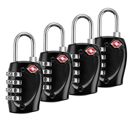 TSA Approved Luggage Locks for Travel,4 Digit Combination Password Locks for Suitcases,School Gym Locker & Sports Locker, Filing Cabinets,Toolbox, Case