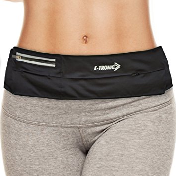 Waist Pack Best Running Belt Fanny Pouch Waistband Case Holds All Cell Phones Sports Fitness Holder Bag fits Women Men Jog Runners With Water Resistant Zipper Pocket All Waist Sizes