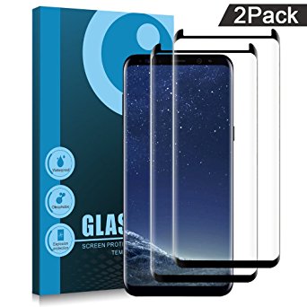 ONSON Glass Protector,Samsung Galaxy S8 Screen Protector, [Tempered Glass], Bubble Free &lt;2 PACK&gt;