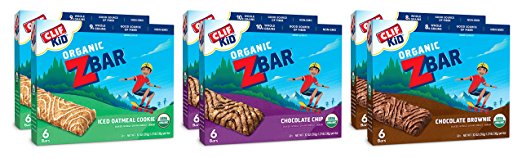 CLIF KID ZBAR - Organic Energy Bar - Chocolate Chip, Brownie and Iced Oatmeal Cookie Variety Pack - (1.27 Ounce Snack Bar, 36 Count)