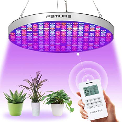 FAMURS Remote Control Series LED Grow Light 50W UV IR Growing Lamp for Indoor Plants Hydroponic Plant Grow Light