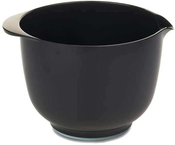 Port-Style Enterprises Inc. Margrethe Melamine Mixing Bowl, 1.5 Qt, Black