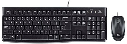 Logitech MK120 Desktop Keyboard and Mouse for Windows and Linux - QWERTY, UK Layout