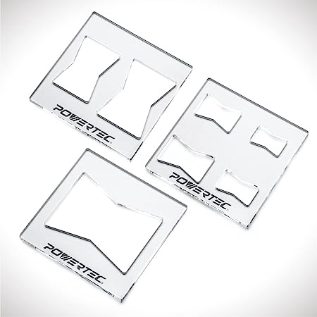 POWERTEC 71728 Butterfly Inlay Template Kit | Router and Decorative Woodworking Pieces – 3pcs Set