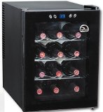 Igloo FRW133 12-Bottle Wine Cooler with Digital Temperature Display Black