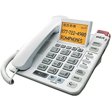 RCP11241WTGA - RCA 1124-1WTGA Legend Series Amplified Big Button Corded Phone with Caller ID