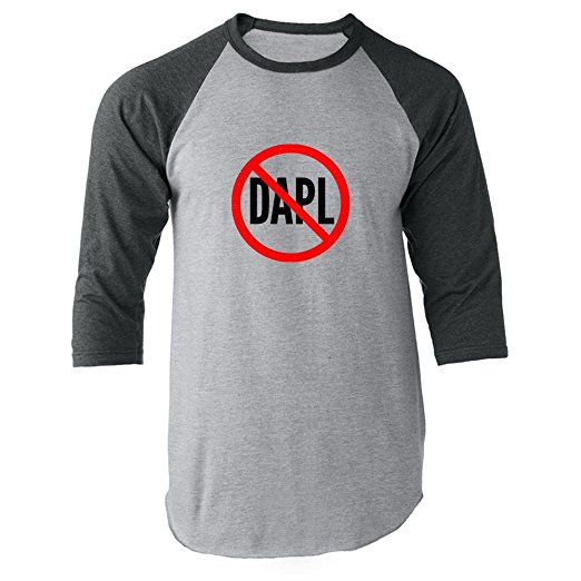 Pop Threads No To Dakota Access Pipeline Dapl Raglan Jersey T-Shirt