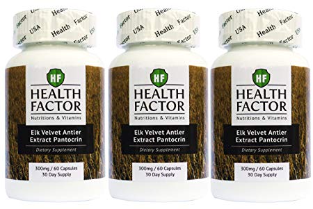 Elk Velvet Antler Extract for Dogs - Joint Supplement, Bone Support (3 Bottles)