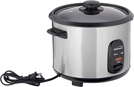 Brentwood RA30855 Appliances TS-20 Stainless Steel 10-Cup Rice Cooker, 1 Pack, Silver