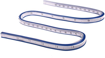 Cosmos 24-Inch Soft Plastic Flexible Curve Ruler Tape Measure