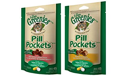 Greenies Feline Pill Pockets Cat Treats, (2, 1.6 oz. Packs)
