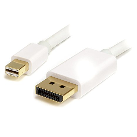 StarTech.com 1m 3 ft White Mini DisplayPort to DisplayPort 1.2 Adapter Cable M/M - DisplayPort 4k with HBR2 support - Mini DP to DP Cable