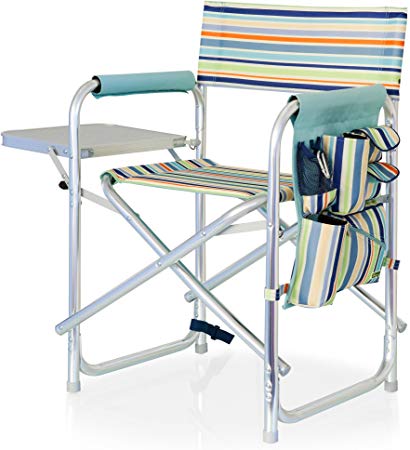 ONIVA - a Picnic Time brand Portable Folding Sports Chair, St. Tropez Stripe