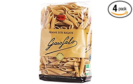 Garofalo No.5-70 Penne Ziti Rigati Whole Wheat Pasta - 16 oz (4 Pack)