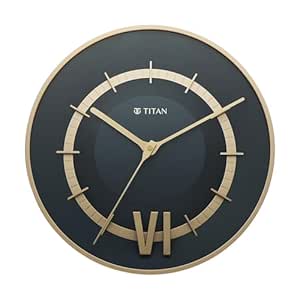 Titan Taper Series Wall Clock - Mettalic Blue - W0087Pa02 - Analog, Plastic