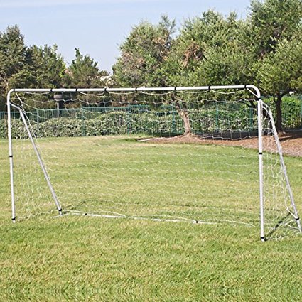 12' x 6' Soccer Goal With Net, Velcro Straps, Anchor Large Soccer Goal Sports