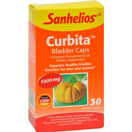 Sanhelios Curbita 1000mg 30SG Pumpkin Seed Oil, Bladder Cap 30 Softgels