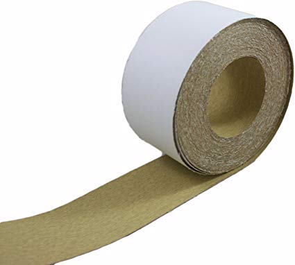 ABN Adhesive Sticky Back 120-Grit Sandpaper Roll 2-3/4in x 20 Yards Aluminum Oxide Golden Yellow Longboard Dura PSA