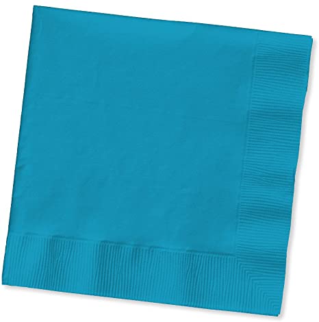 Creative Converting Touch of Color 2-Ply 50 Count Paper Lunch Napkins, Turquoise , One size - 663131B
