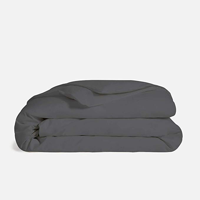 Mayfair Linen 800 Thread Count Dark Grey Queen Duvet Cover Set, 100% Long Staple Egyptian Cotton Quilt Cover Queen/Full Size, Silky Soft, Breathable with Hidden Zipper Closure.