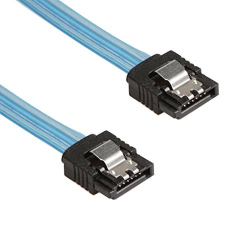 RELPER 1M 3.3Ft SATA III 6.0 Gbps Cable with Locking Latch UV blue