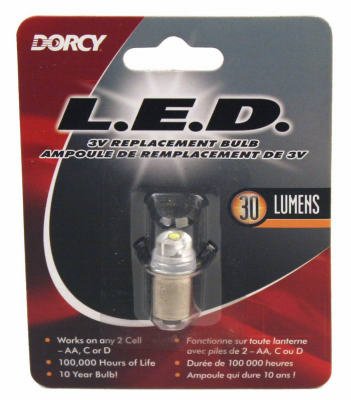 Dorcy 41-1643 30-Lumen 3-Volt Led Replacement Bulb - 6 Pack
