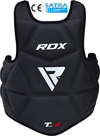 RDX Chest Guard Boxing MMA Martial Arts Rib Shield Armour Taekwondo Body Protector Training (CE Certified Approved)