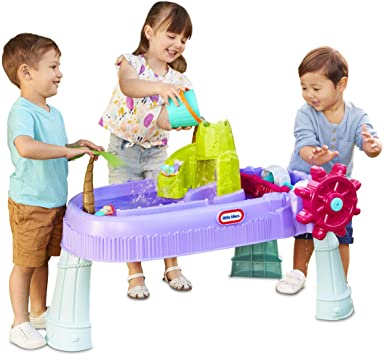 Little Tikes Mermaid Island Wavemaker Water Table with Five Unique Play Stations and Accessories