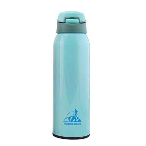 MerceHygea Sports Water Bottle, Vacuum Insulated Water Bottle 14oz Double Wall Stainless Steel Water Bottle, Keeps Your Drink Hot or Cold, Perfect for Camping Hiking Cycling Fitness