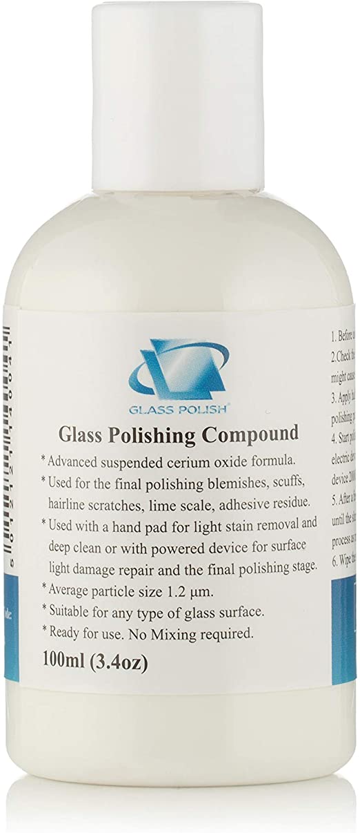 GLASS POLISH GP14004 Fine Grade Glass Polishing Compound, Glass Polishing Solution for any type of glass / 100ml