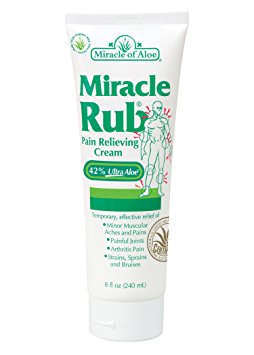 Miracle Rub Pain Relieving Cream 8 Oz Say Goodbye to Tired, Aching Muscles and Joints Due to Arthritis, Rheumatism and Bursitis. Penetrates Deep and Provides Soothing Pain Relief Quick! Fast Acting Ingredients Provide Relief of Minor Muscular Aches and Pains, Painful Joints, Arthritis Pain, Strains, Sprains and Bruises