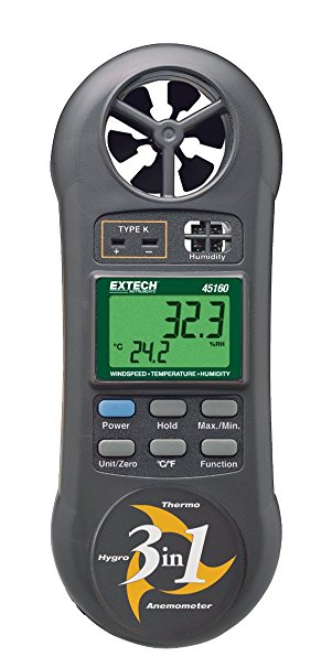 Extech 45160 3-in-1 Humidity, Temperature and Airflow Meter