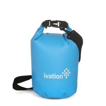 Ivation 5 Liter Waterproof Floating Dry Bag - Made Puncture-Proof PVC Polymer - Includes Quick-Detach Shoulder Strap - Reinforced Construction