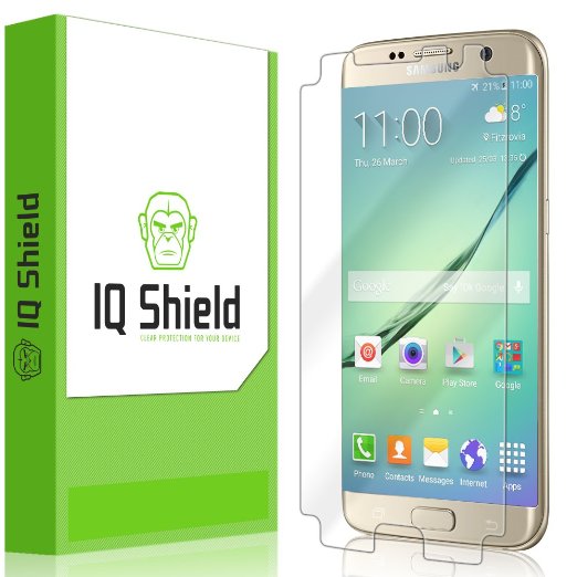 Galaxy S7 Edge Screen Protector Case-Friendly IQ Shield LiQuidSkin - Lifetime Warranty - HD Ultra Clear Film - Protective Guard - Extremely Smooth  Self-Healing  Bubble-Free Shield