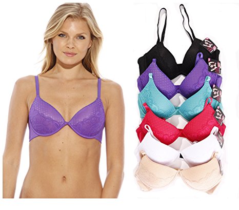 Just Intimates Bras for Women - Petite to Plus Size/ Full Figure (Pack of 6)