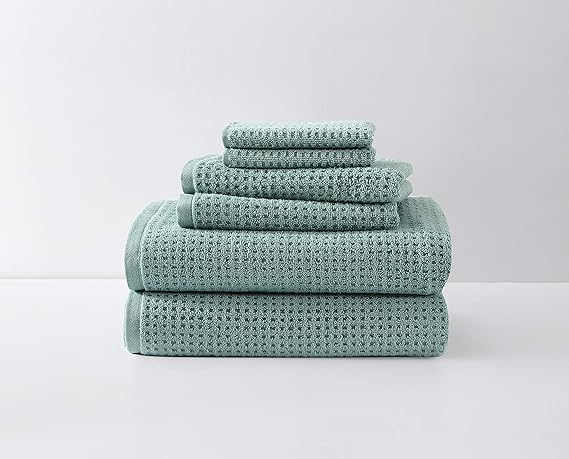 Tommy Bahama | Northern Pacific Collection | 6 Piece Towel Set- Decorative Luxury Hotel & Spa Quality Bathroom Linens, Absorbent & Fade Resistant, 6 Piece, Bay Blue